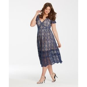Lovedrobe Blue Lace Overlay Dress 18